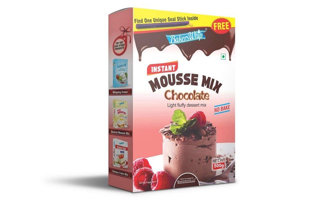 Bakerswhip Mousse Mix Chocolate Light Fluffy Dessert Mix   Box  500 grams